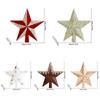 Creative Colorful Christmas Tree Topper Star Glitter Reusable Tree Topper Pentagram Plastic Christmas Tree Ornament Hotel Mall
