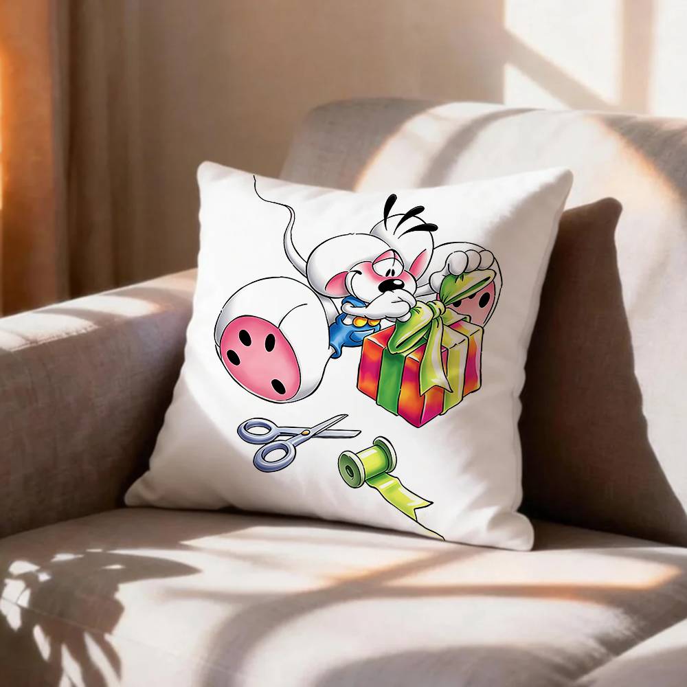 CuteWhimsical DDiddl Mouse Pillow Case Pattern Printed Pillowcase For Living Room Sofa Cushion Cover