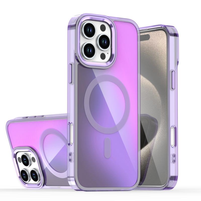 

Apple 16 Pro Max Bright Shadow Phone Case: Color-Changing, Drop-Proof, Magnetic iPhone 15 фиолетовый