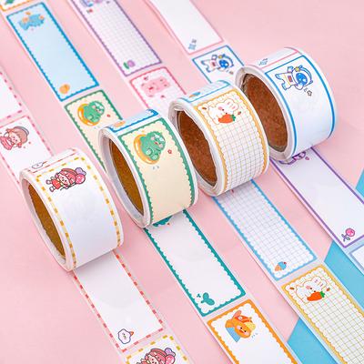 Creative Multi-functional Tape Name Sticker Student Cartoon Class Name Sticker Message Sticker Stationary Journal Supplies