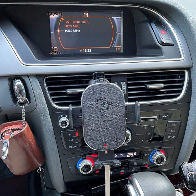 

15W Fast Charging Wireless Car Charger with Electric Clamping Phone Holder - Universal for Apple and More