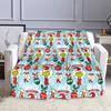 Christmas Grinch Pattern Blanket Design Patterned flannel blanket perfect for the bedroom living room, sofa, or a little nap