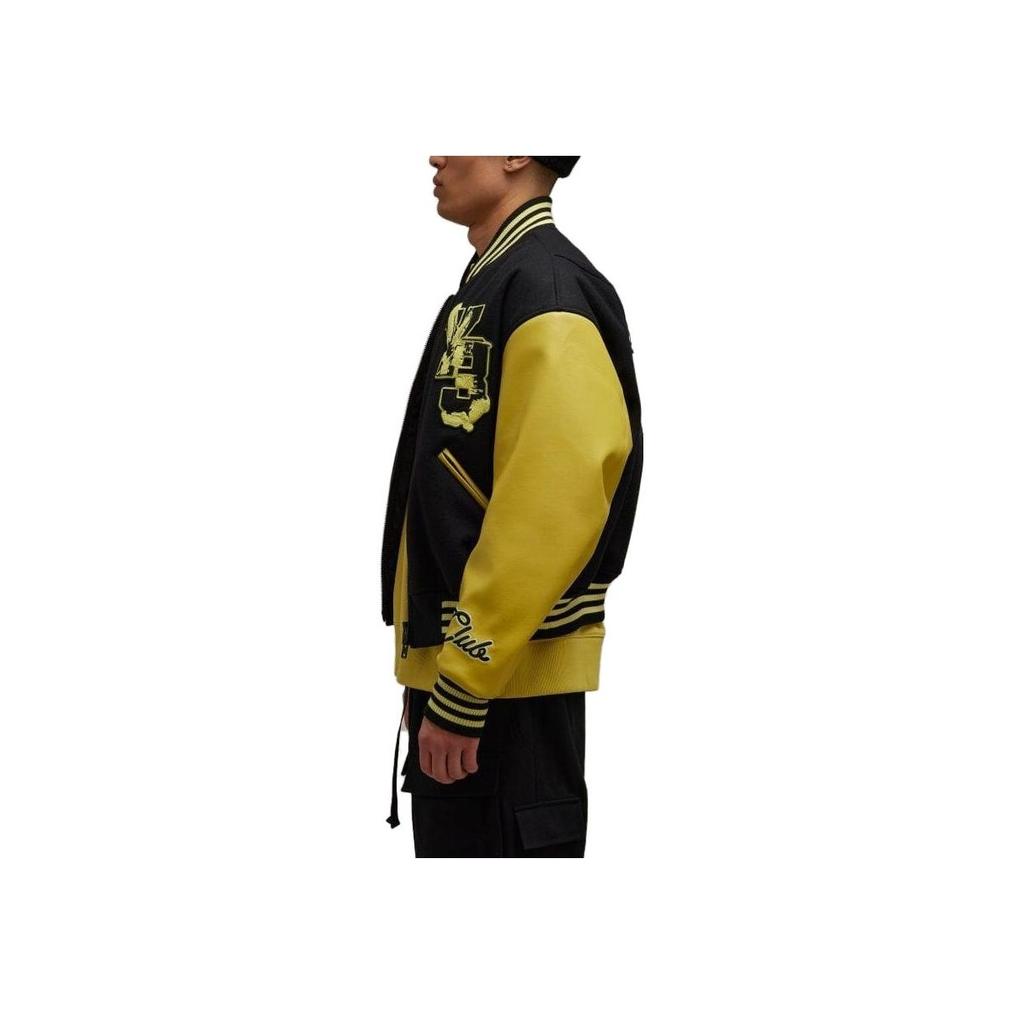 Y-3 Stand Collar Zip Long Sleeve Jacket Unisex Jacket Black Yellow IQ2132