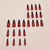 Black Red Gradients Resin Nail Extension Long Lasting Safe Material Waterproof False Nails for Women Nail Art Decoration