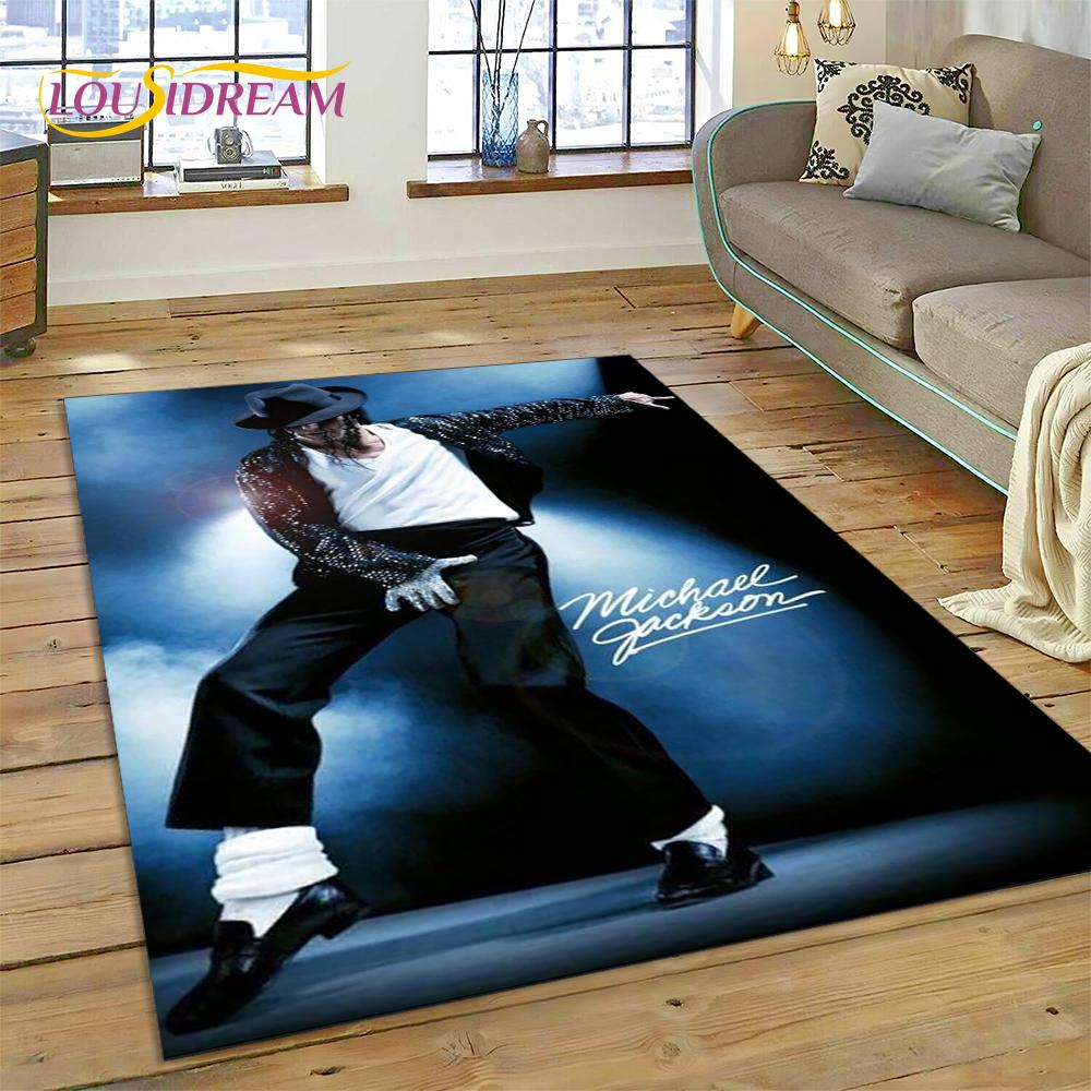 MJ Král Popu Michael Jackson Koberec do Obývacího pokoje Ložnice Domácí Dekorace, Podložka Protiskluzová Dekorace na Pohovku Rohožka Dárek