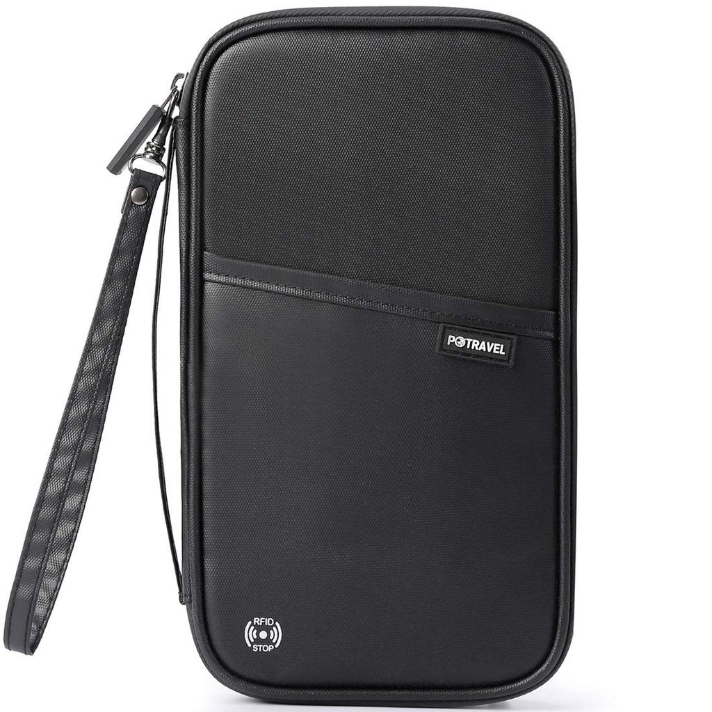 VanFn RFID Travel Passport Family Passport Trip Document A Nylon One Modern Fit Wallet, Holder, Organizer, P.Travel Series, - - Black, Size,