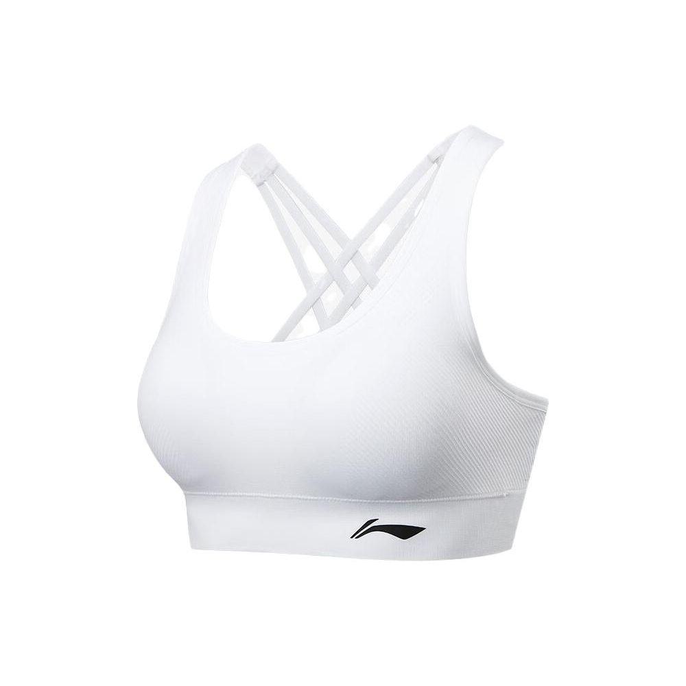 

Li Ning Logo Print Поддерживающий фитнес-бюстгальтер для женщин Белый YUBT012-1 S