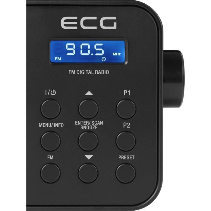 Radio FM - ECG - R 105 - Tuner FM - 30 présélections - Horloge avec alarme