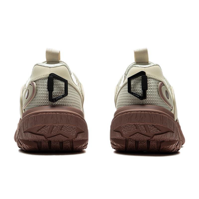 Li Ning CF Senderismo EDC Clásico Versátil Exterior Antideslizante Resistente al Desgaste Zapatillas de Senderismo de Caña Baja Unisex Zapatillas de Senderismo Verde Marrón AHCU017-4
