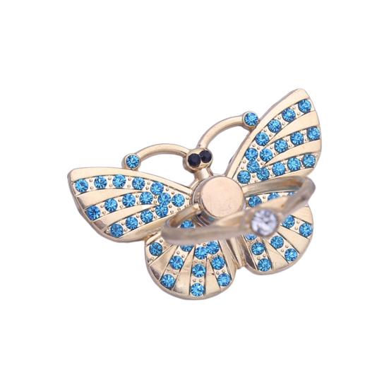 Fingerringhalter Grad Drehung Rückseite Universal 360 Aufkleber Strass Schmetterling Mobiltelefon