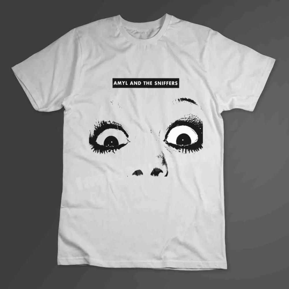 

Vtg Amyl and The Sniffers Short Sleeve Cotton White T Shirt Full Size BT169 Unisex T-Shirt S