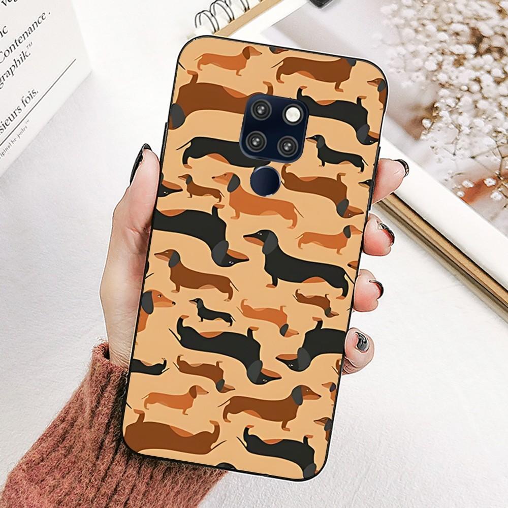 

Dachshund Silhouette Dog Cute Animal Phone Case For Huawei Mate 10 20 30 40 50 Lite Pro Nova 3 3i 5 6 SE 7 Pro 7SE Huawei Mate 20 X