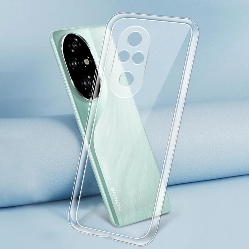 

For Honor 200 Pro Lite Smart 200Pro 200Lite 200Smart 5G High Qualtiy Simple Case Soft TPU Transparent Ultra Thin Lens Back Cover Honor 200 Smart чистий