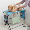 Anti-Scratch Pet Bathing Rack Quick Dry Mesh Dog Grooming Table  Nail Trimming