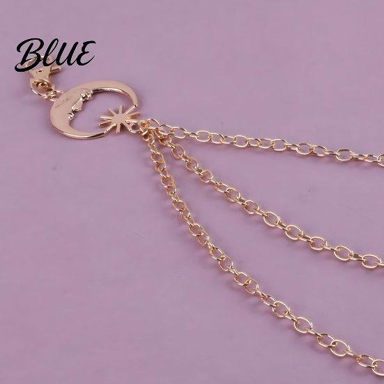Sun Pendant Body Chain Boho Moon Chain Multi-layer Waist Belt