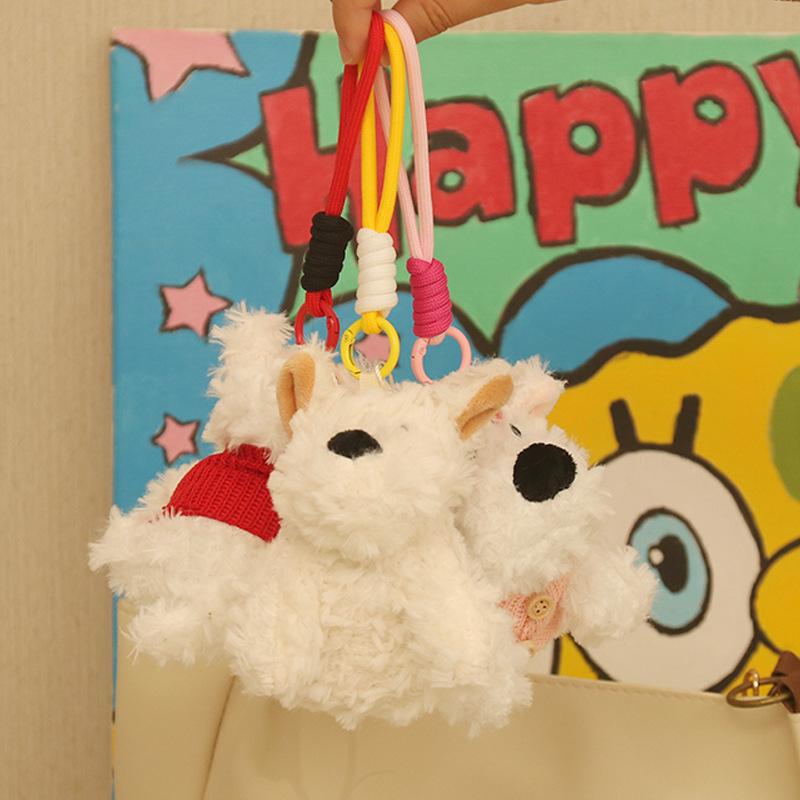 Internet Celebrity West Highland Plush Dog Plush Pendant Doll Scrawled Puppy Doll Bag Pendant Keychain