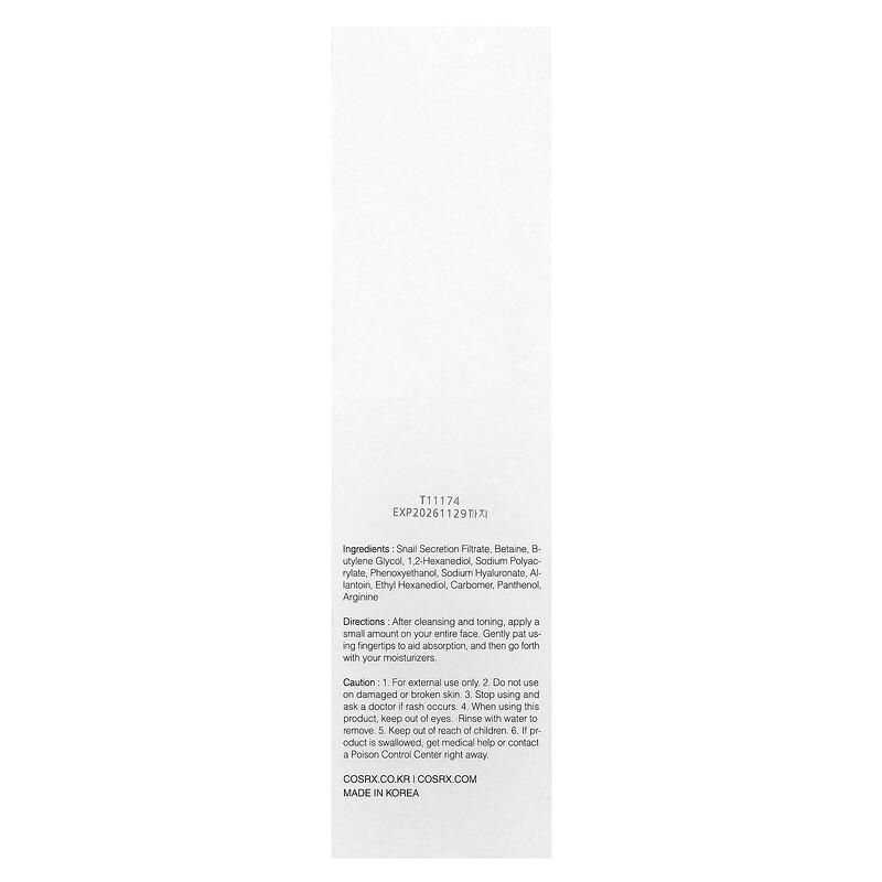 Advanced Snail 96 Mucin Power Essence, 3.38 Fl Oz (100 Ml)
