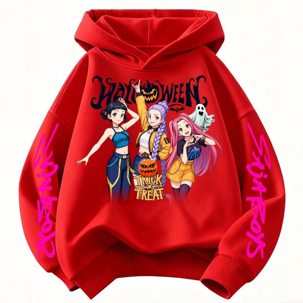 Movie Kpop Demon Hunters Rumi Mira Zoey Children's Hoodie Halloween Style Sweatshirt Boys/girls Aesthetic Pullover Hoodies