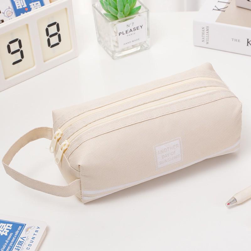 Large Capacity Simple Logo Pencil Case - Gift for Primary & Secondary Students