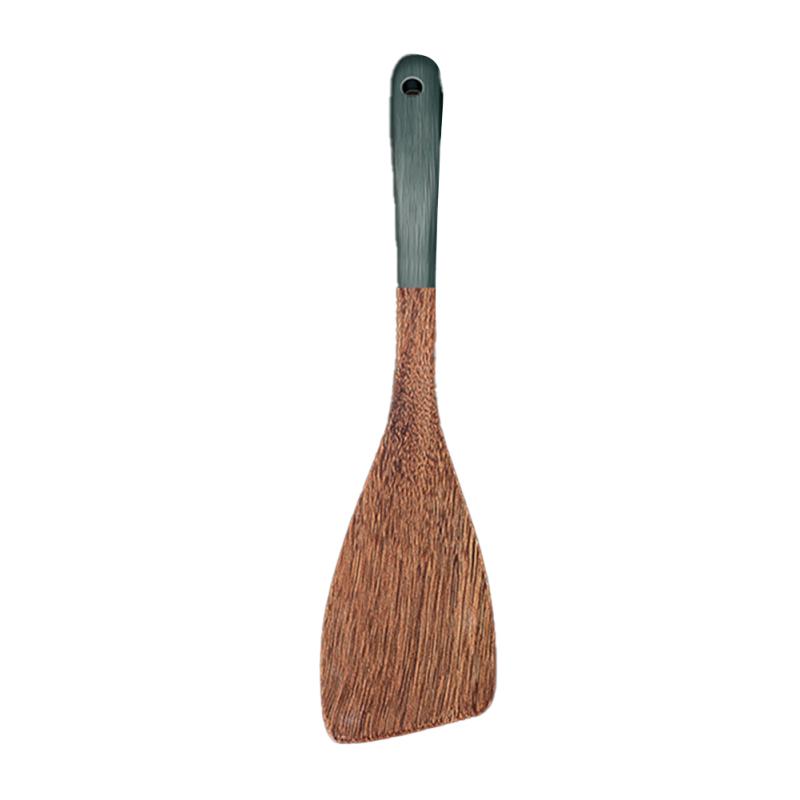 Neu! Kochgeschirrwerkzeuge aus Holz mit grünem Griff Antihaft Anti-Rutsch Löffel Spatel Küche Kochen