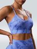 Adjustable Tie-Dye Yoga Sports Bra with Built-In Pads