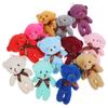 NOLITOY Mini Bear Plush Keychains Handbag Charms Backpack Decoration Key Chain DIY Accessories for Party Gifts, Set of 24 (Random Color)