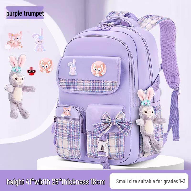 CHUNLONG Girls  Bowknot Spine Protection School Backpack