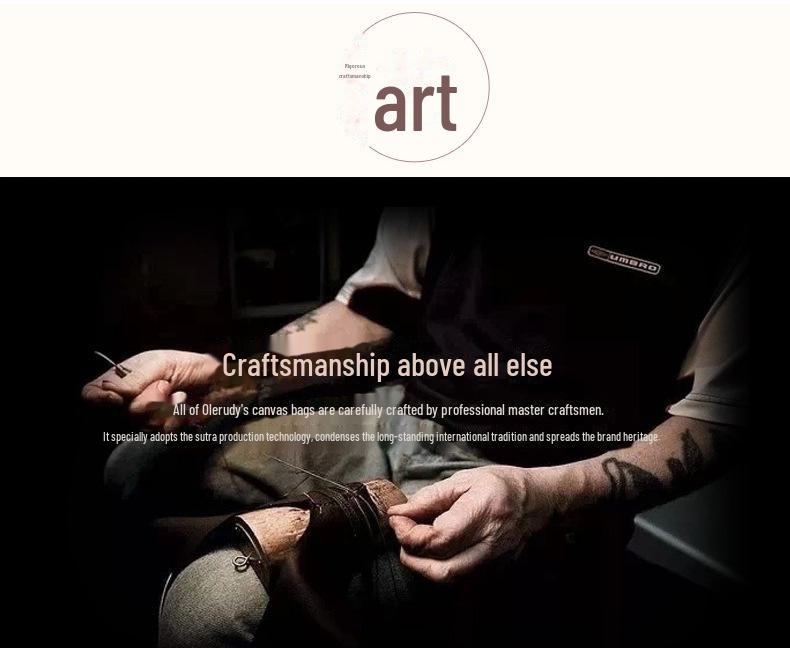 Pánská retro plátěná taška na nohu - Odolná taška přes rameno a messenger