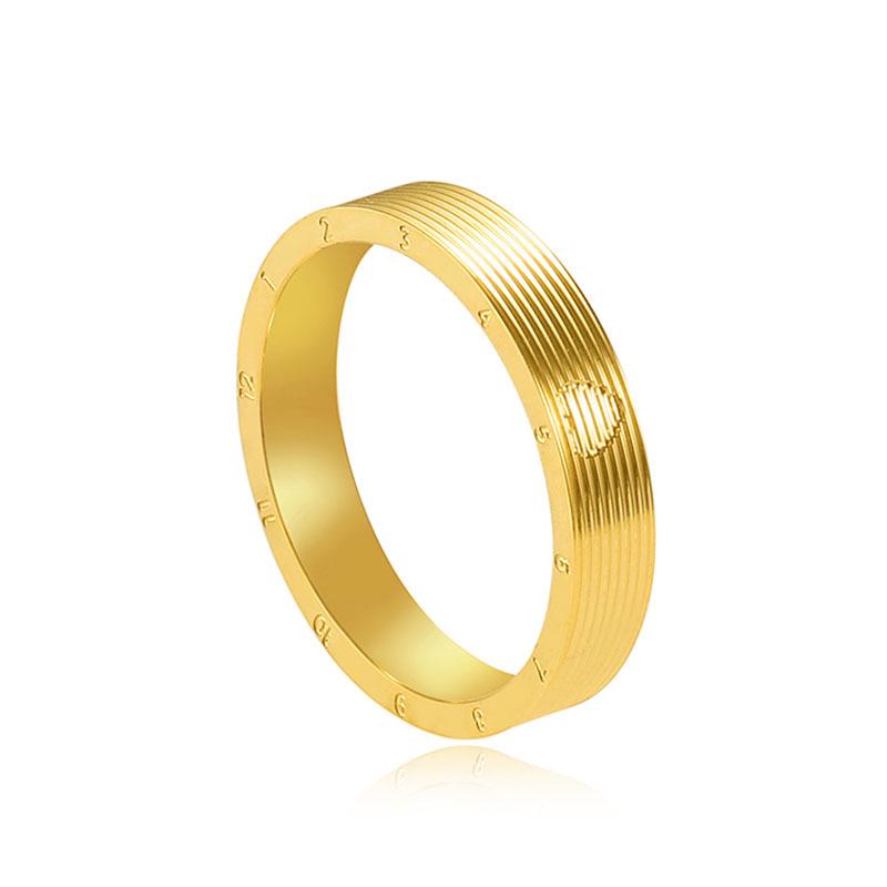 18K Gold Titanium Steel Heart Couple Rings - Non-fading Trendy Index Finger Ring