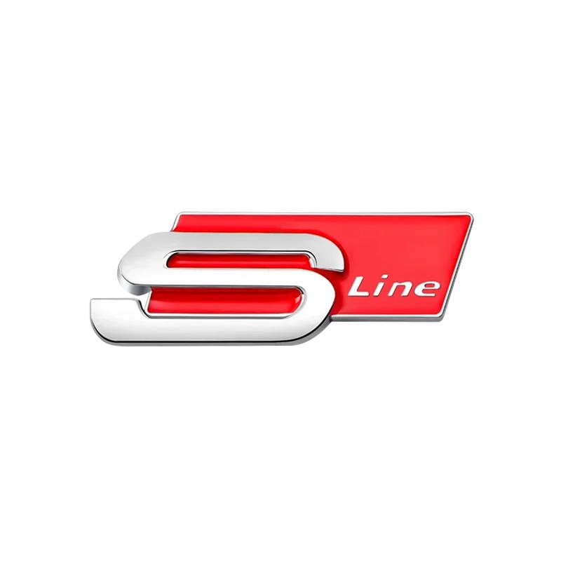 1pcs 3D Metal Emblem Car Decal Badge Auto Logo for Audi RS A3 A4 A6 A5 Q5 A1 Q7 Q3 Q2 Q8 A7 A8 TT S