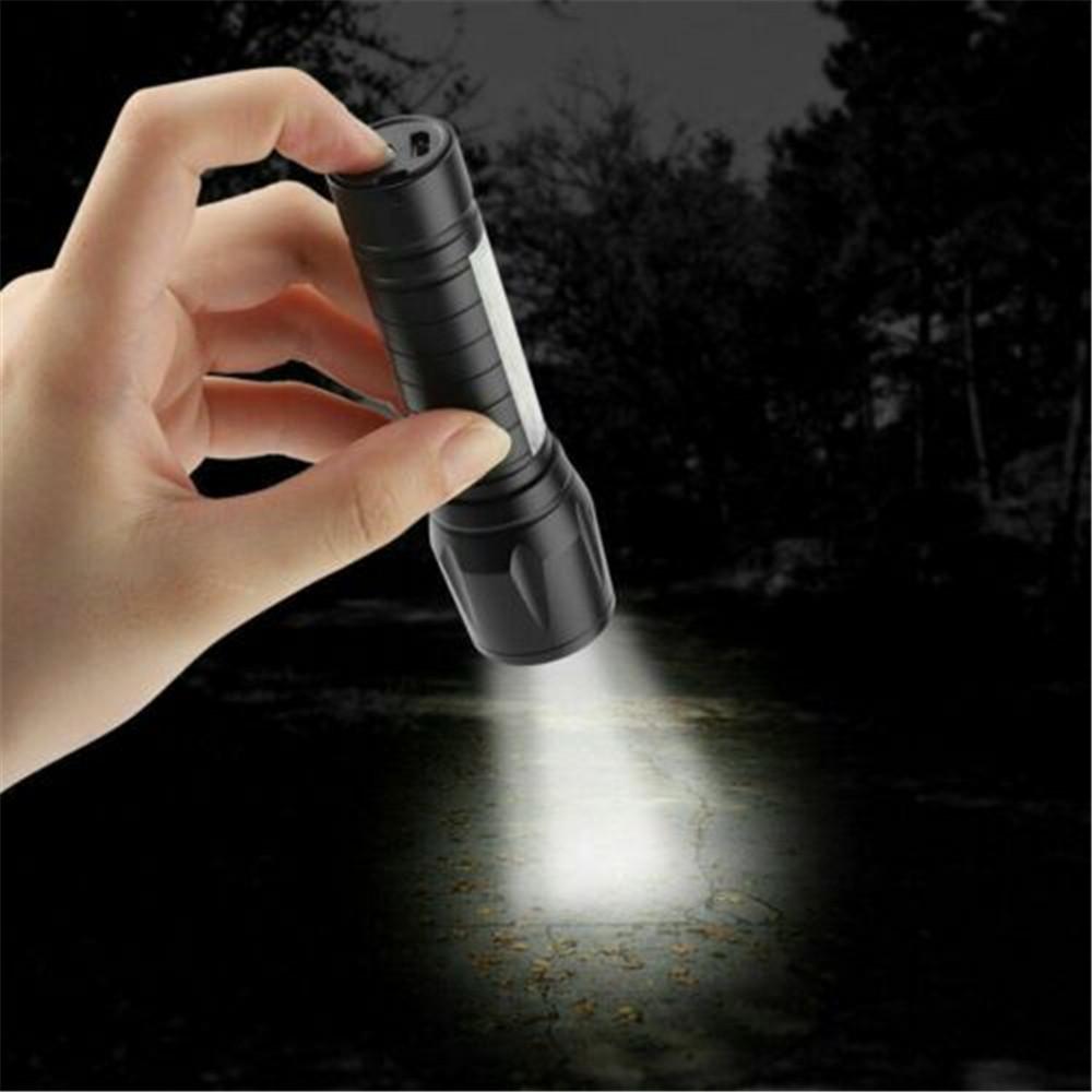 LED Torch USB Rechargeable Flashlight Police Tactical Zoom Camping Lamp Outdoor