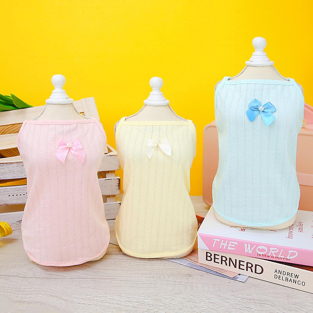 Spring and Summer 2023 Dog Clothes Pet Clothes Teddy Is Suitable for Summer Home Sling Pet Clothes.