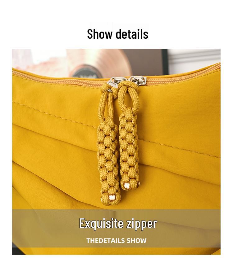 Women's Crossbody Dumpling Bag: Versatile Solid Color Casual Sports Shoulder Bag