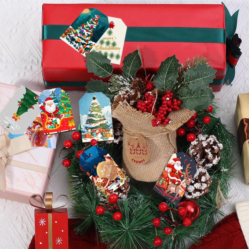 Christmas Party Decoration Label Card Christmas Tree Old Man Gift Gift Hemp Rope Listing