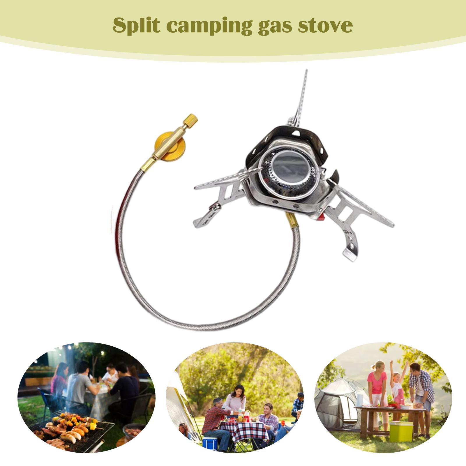 Складная сплит-кемпинговая газовая плита со шлангом и ящиком для хранения — фото 5