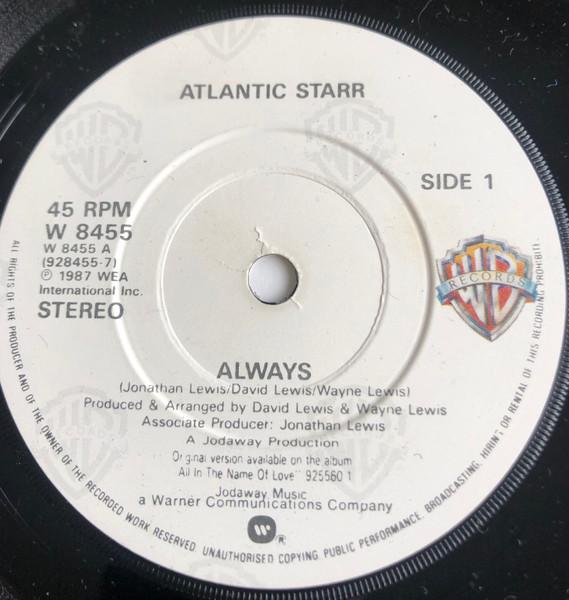 

7inch Record ATLANTIC STARR - Always W8455 Warner Bros. Re 1987 UK Soul/Funk Used