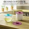 Sunflower Silicone Coffee Cup Lids (Set of 4) – Multicolored Silicone Cup Covers for Drinks, Flexible and Spill-Proof Cup Covers for Mugs, Tea