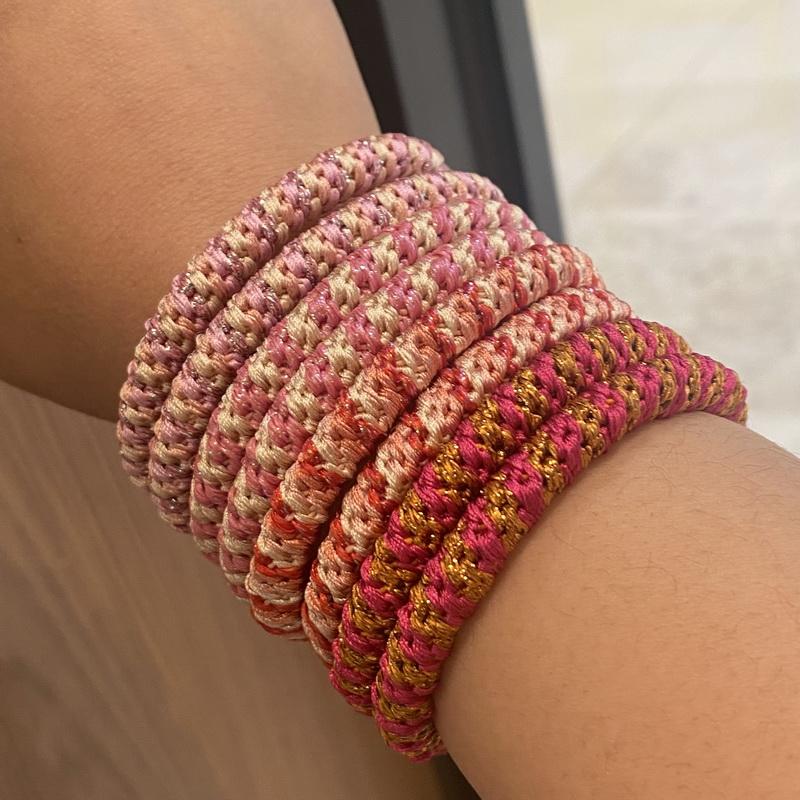 8 szt./partia damskie modne kolorowe gumki do włosów na Bransoletkę dziewczęce elastyczna gumka do włosów knekki sznurek do włosów knekki haar elastiek