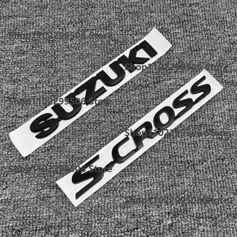 For SUZUKI S-CROSS Logo 3D Body Replaced Sticker Rear Tail Refitting Plastic Car Front Trunk Emblem