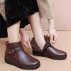 Thickened Fleece Lined Winter Boots Soft Bottom Anti Slip Shoes Elderly Women Comfortable Warm Shoes