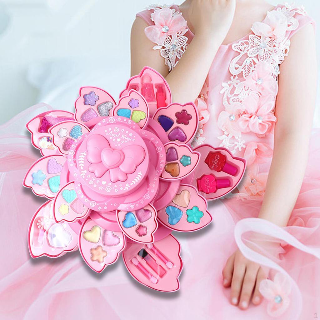 Children Makeup Playing Set, Cosmetic Kits Valentines Day Gifts for Kids
