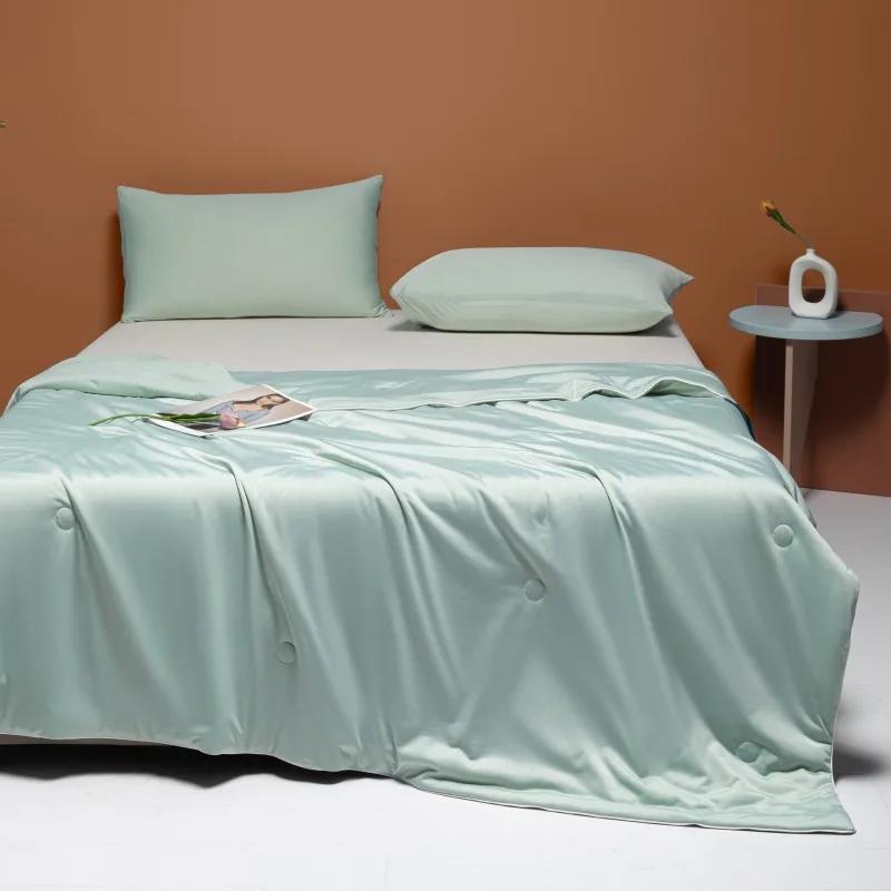 Summer Cooling Blanket Air Condition Quilt Smooth Breathable Lightweight Comforter Throw Blanket Office for Bed Double Side Cold