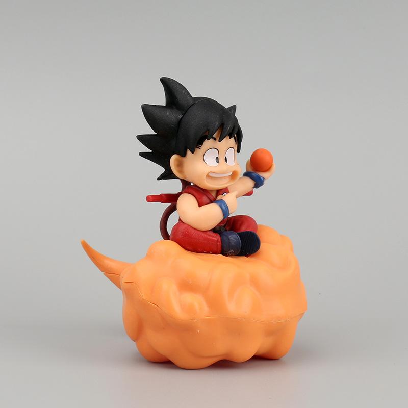 10CM Anime Doll Dragon Ball Z Super Saiya Goku Sitting On The Clouds PVC Action Figure Model Gift Kids Toys Decor Cake Ornaments