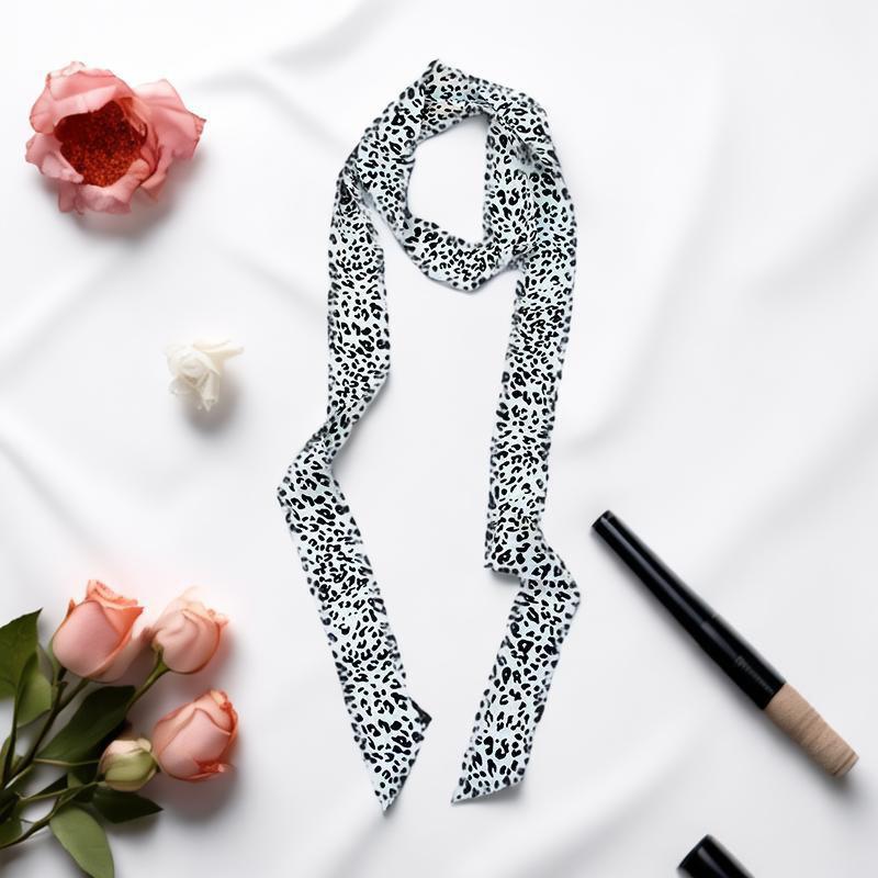 

Леопардовый Ретро Лента Длинный Шелковый Шарф Повязка Галстук Пояс Ручка для Сумки Аксессуар Тонкий Шарф Галстук Женские Шейные Платки