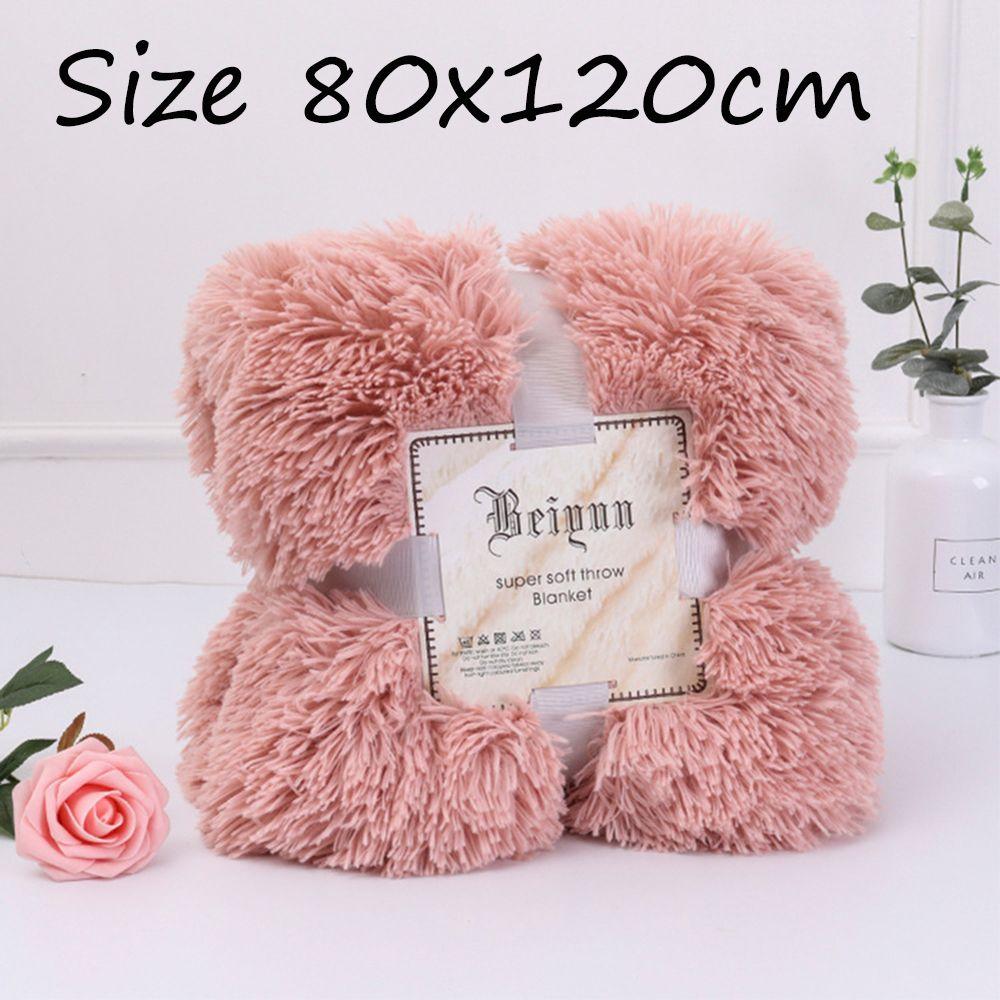 Elegant Super Soft Home Textile Fluffy Rug Long Shaggy Faux Fur Throw Blanket Bed Sofa Blanket