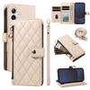 For Samsung Galaxy S24 FE Wallet Case with Straps,Rhombus Leather Stand Phone Cover