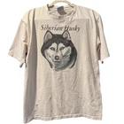 

VTG SIBERIAN HUSKY Dog Art Graphic T-Shirt Single Stitch 90 s Streetwear Large 4XL