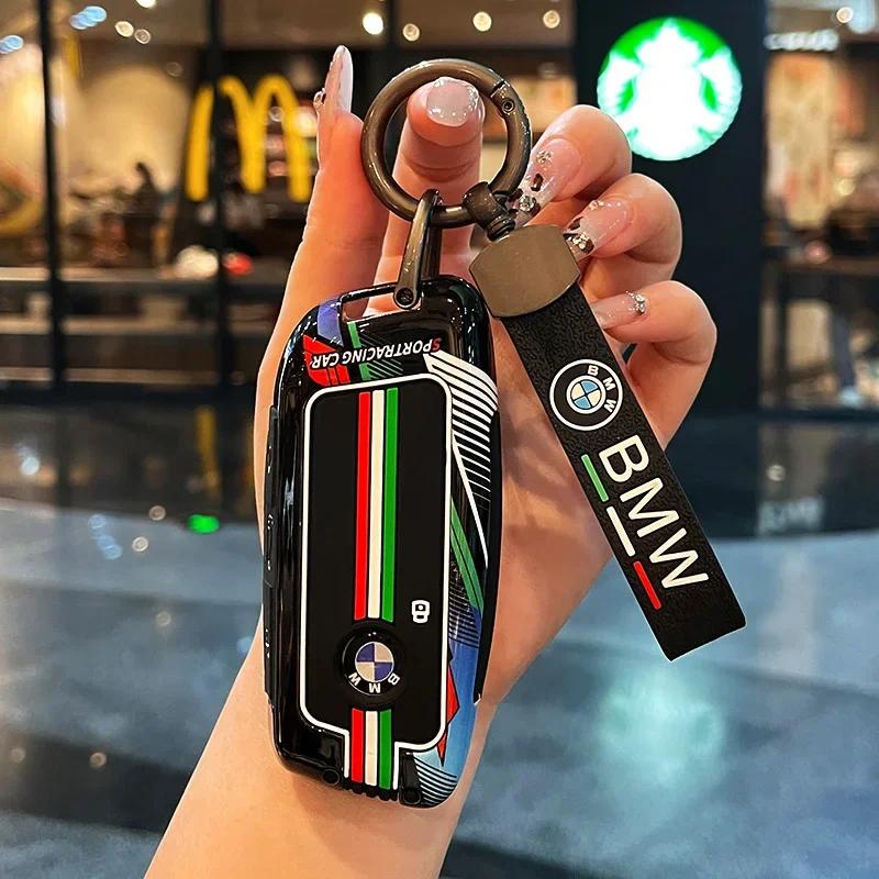 For BMW I7 X7 G07 LCI IX I20 X1 U11 7 Series G70 G09 XM U06 G81 M3 2023 TPU Car Key Case Cover Shell Fob Protector Keyless EV2