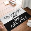 Popular La Salida La Llegada La Salida Felpudo Bienvenida Entrada Felpudo de Suelo Alfombra Lavable Antideslizante Alfombra Decorativa Señal de Aeropuerto