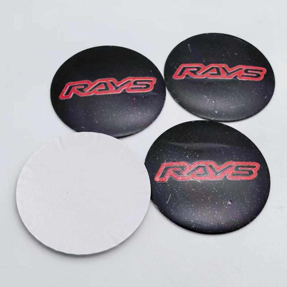 4pcs 45mm 50mm 56mm 65mm RAYS Logo Emblem Car Stickers Accessories for Car Wheel Center Caps Hub Cap Rim Cover Badge Replacement